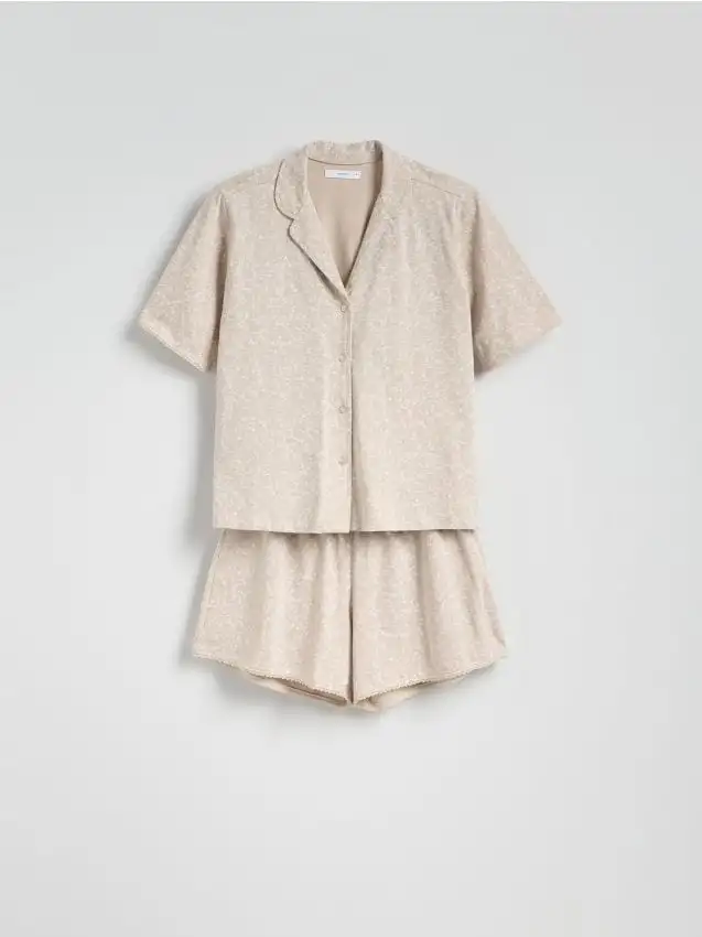 Pigiama in cotone due pezzi Colore nude