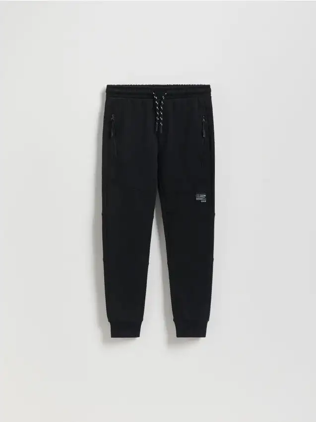 Pantaloni in cotone con tasche Colore nero