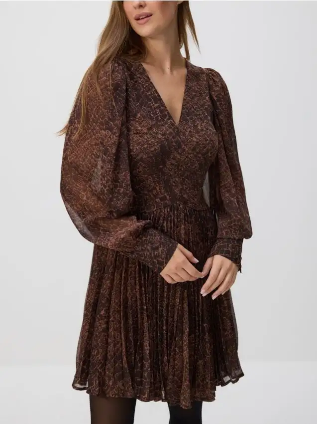 Minivestito fantasia Colore marrone scuro