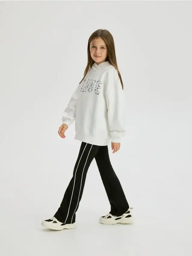 Leggings con strisce laterali Colore nero