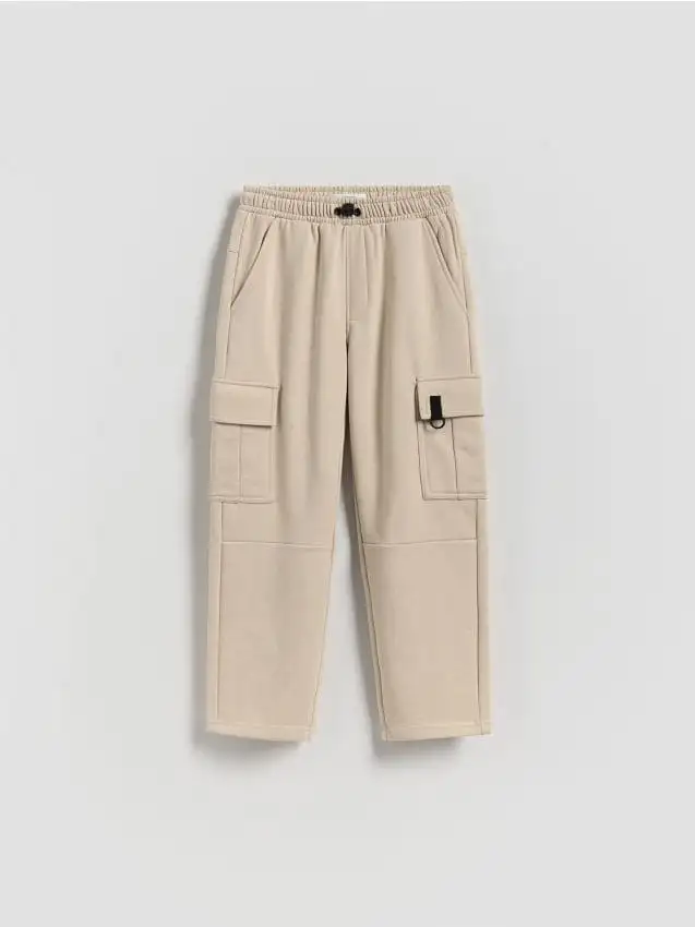 Pantaloni cargo in cotone Colore beige