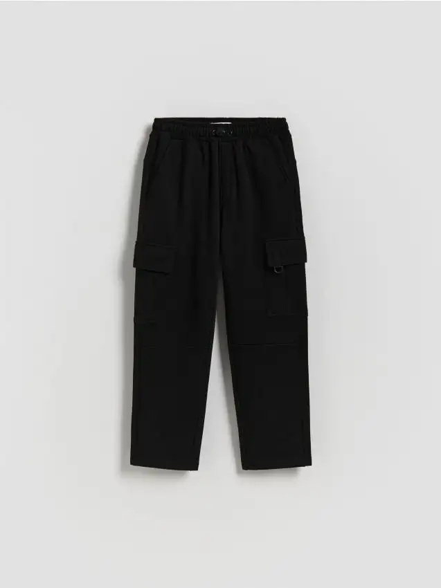 Pantaloni cargo in cotone Colore nero
