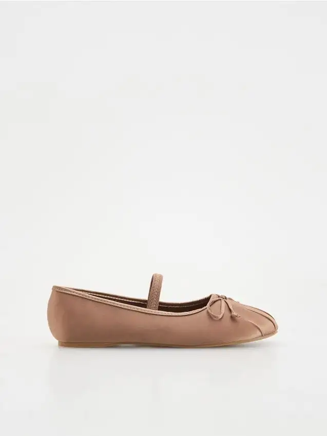 Ballerine con dettaglio a fiocco Colore malva