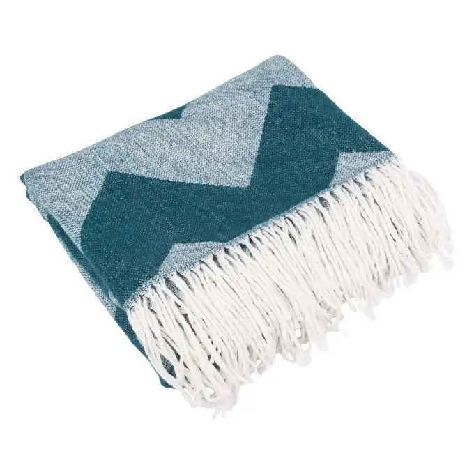 Plaid acrilico chevron verde