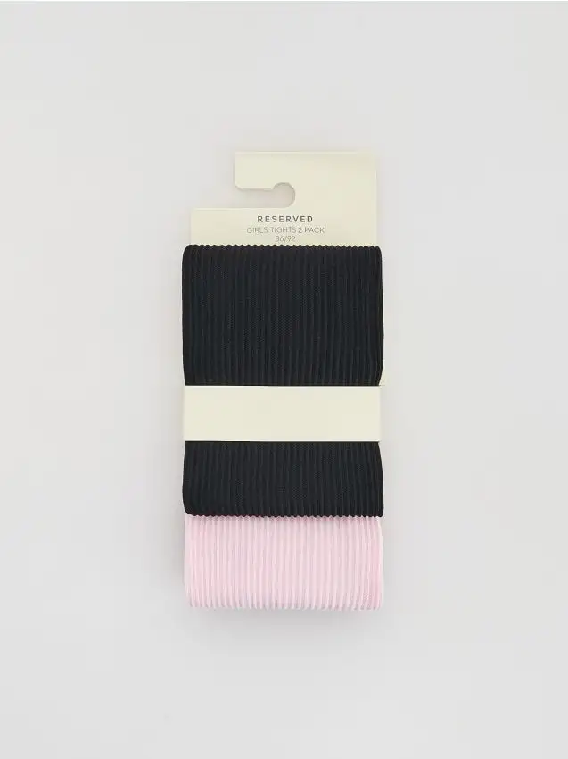 Confezione da 2 paia di collant in microfibra Colore nero