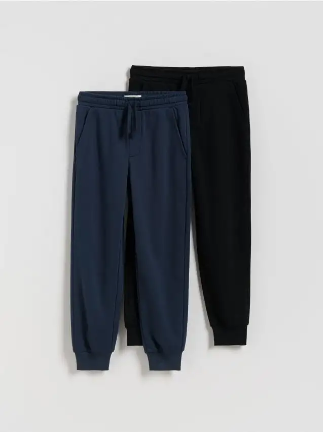 Pantaloni jogger in cotone 2 pack Colore blu scuro