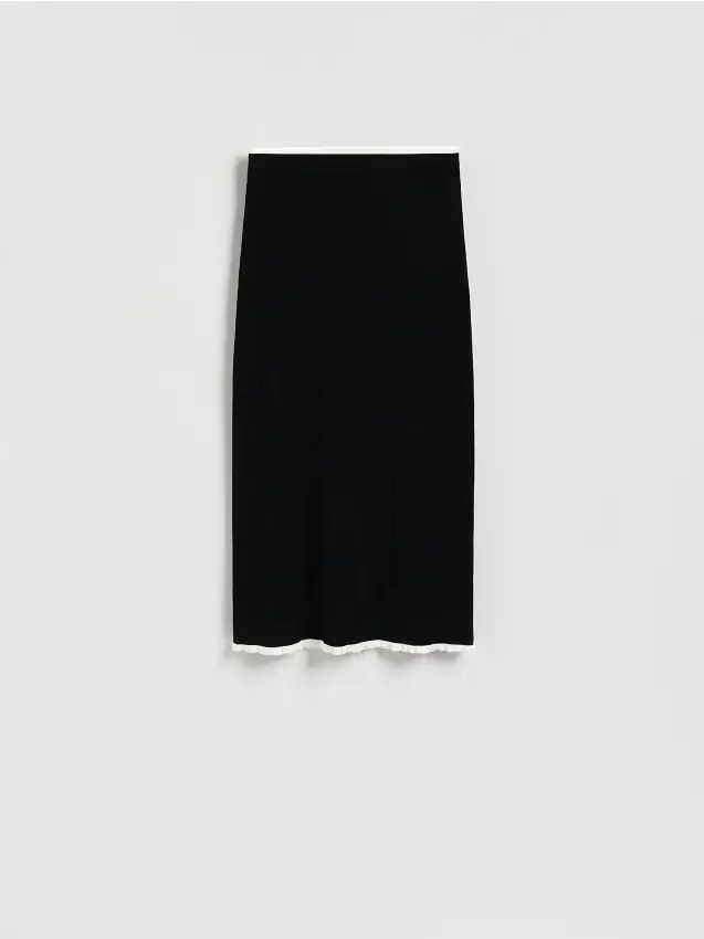 Gonna con bordo a contrasto Colore multicolore