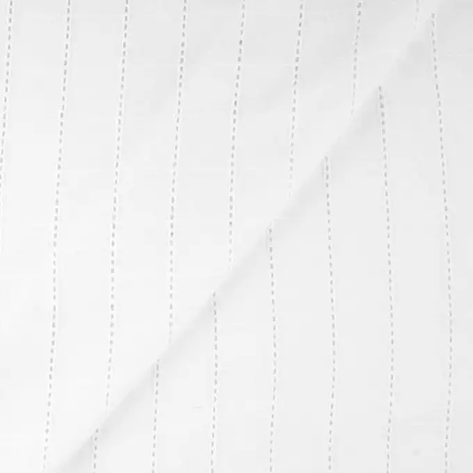 Tessuto ricamo cotone ecru