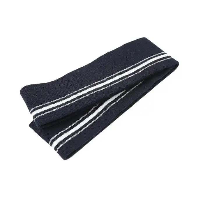 Giacca a vento blu navy con strisce lurex argento