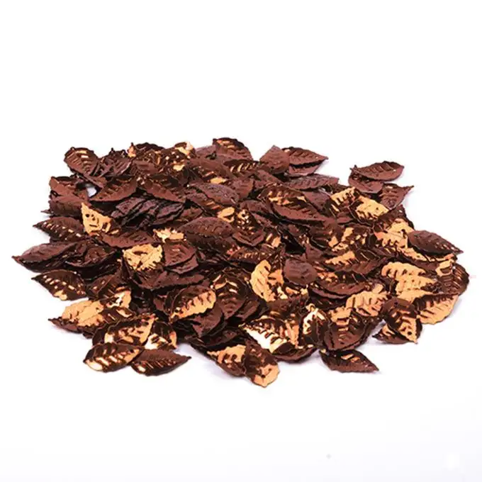 Paillettes da cucire foglia bronzo 9x16mm