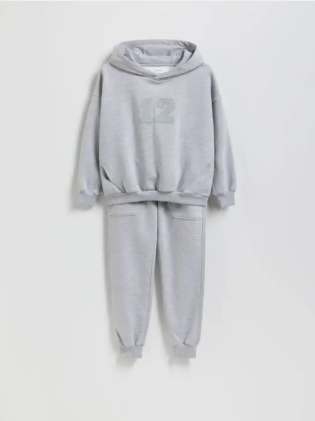 Completo in maglia in misto cotone Colore grigio chiaro