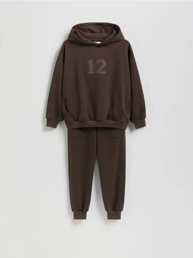 Completo in maglia in misto cotone Colore marrone scuro
