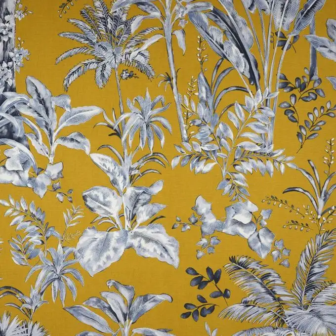 Tessuto cotone spesso wonderland senape