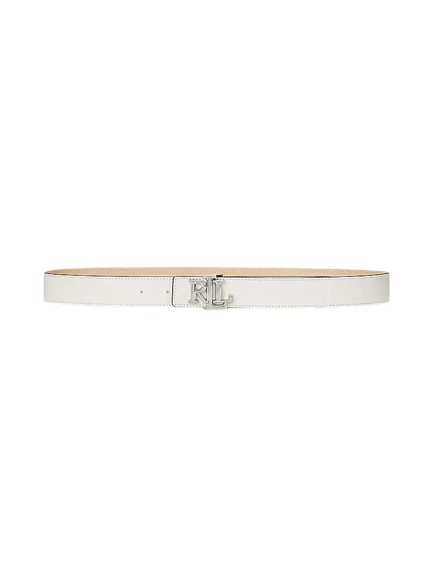 Lauren Ralph Lauren Reversible Leather Belt White/Sand - 644324