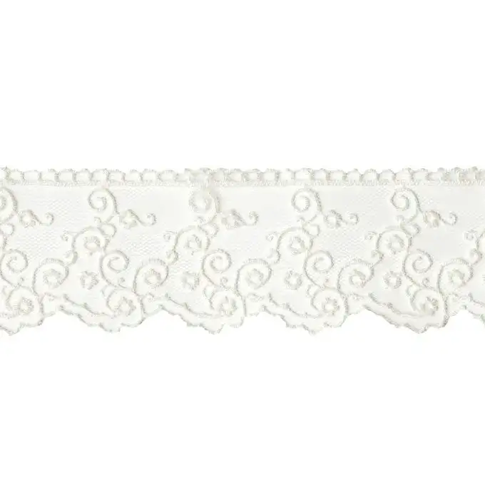 Nastro pizzo fine 40 mm ecru