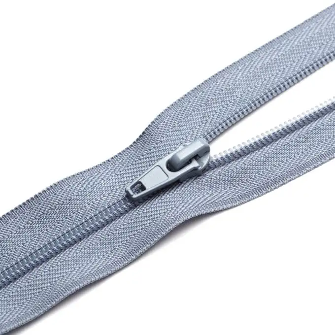 Chiusura a spirale n°5 con cursori blu-grigi