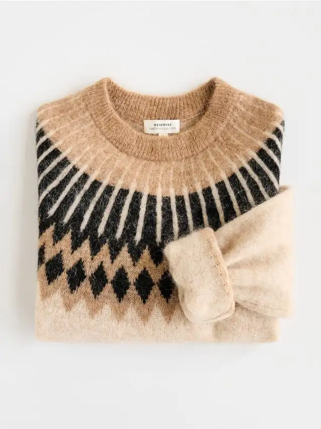 Maglione con mohair e misto lana Colore multicolore