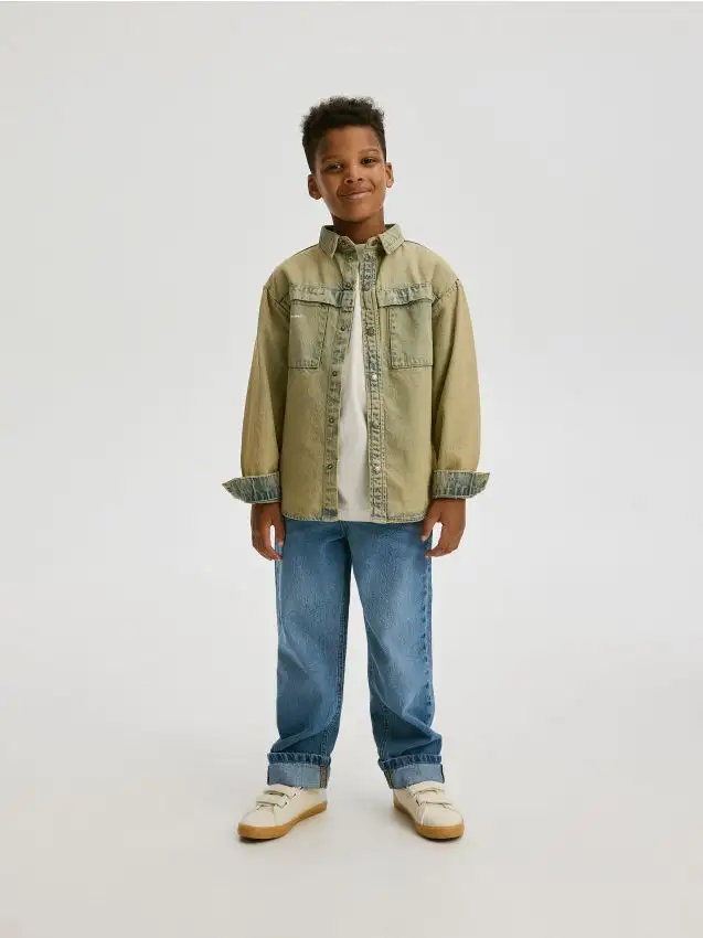 Jeans relaxed fit in cotone Colore blu