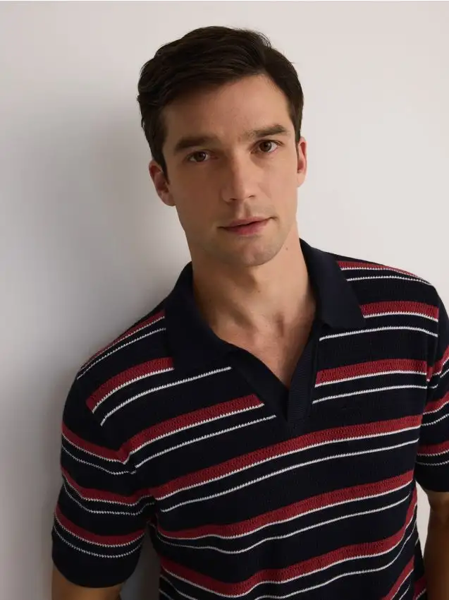 Polo regular fit strutturata Colore multicolore