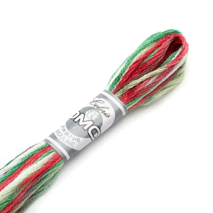 Filato mouliné Variation da ricamare rosso e verde COL 4520