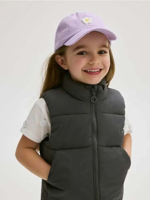 Cappellino da baseball in cotone con applicazione Colore lavanda