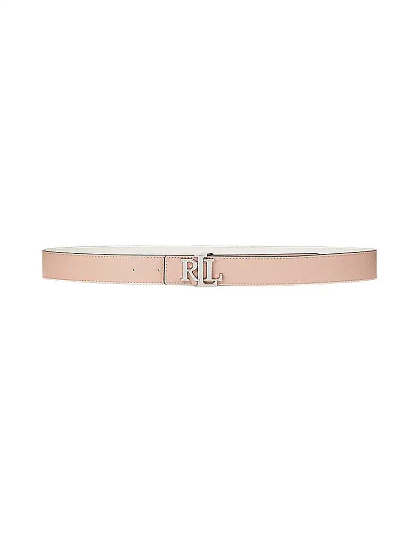 Lauren Ralph Lauren Reversible Leather Belt Powder/White - 647329