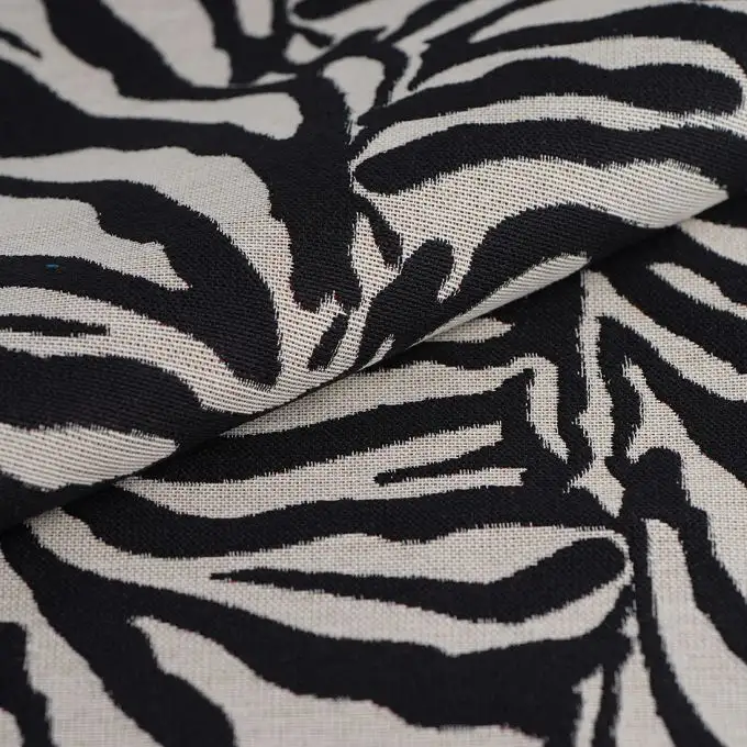 Tessuto jacquard gobelin imitazione pelle di zebra