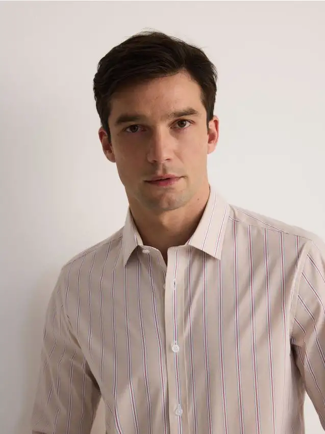 Camicia slim fit a righe Colore multicolore