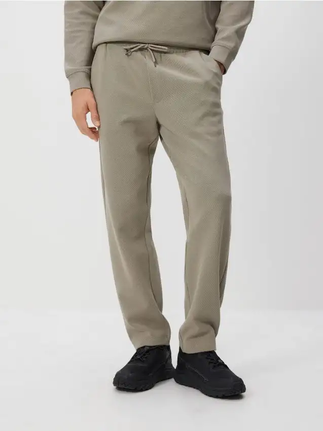 Pantaloni jogger straight Colore beige