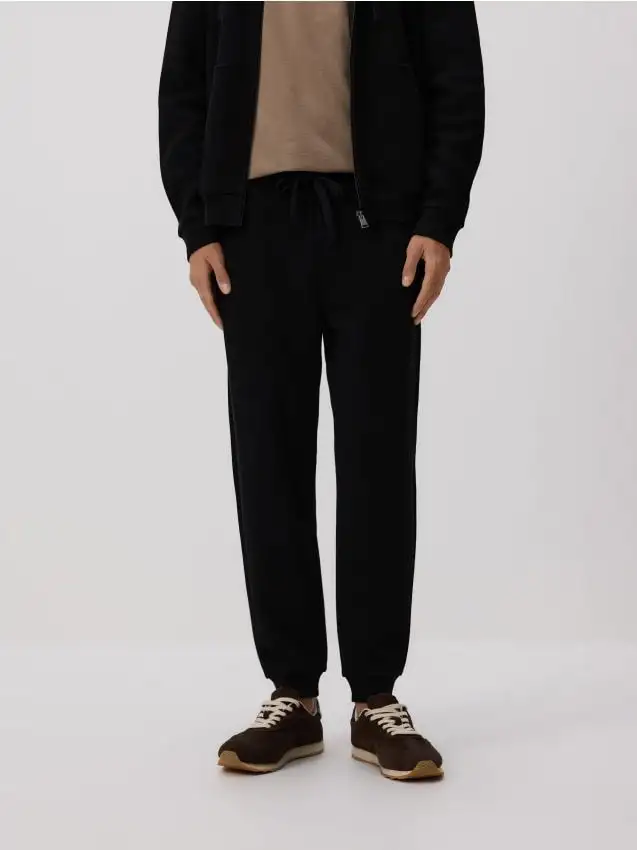 Pantaloni da tuta jogger in misto cotone Colore nero