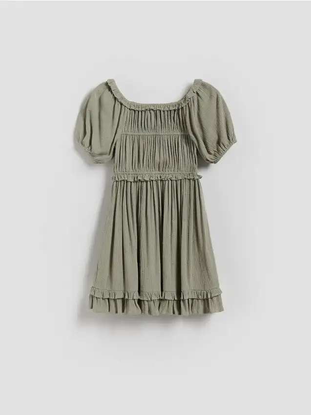 Abito in viscosa Colore verde oliva chiaro