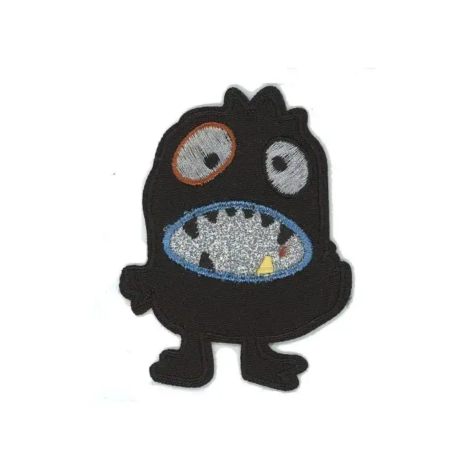 Toppe termoadesive mostro nero lurex