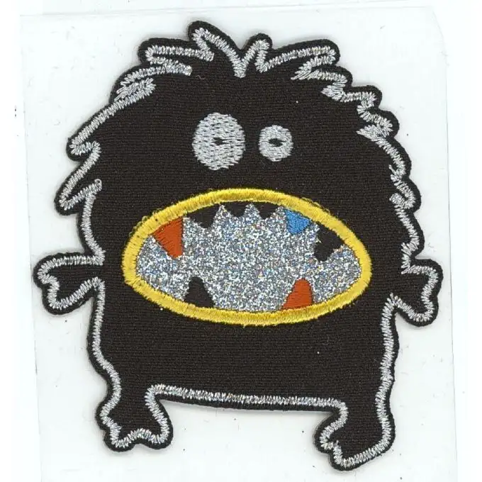 Ecusson mostro nero argento