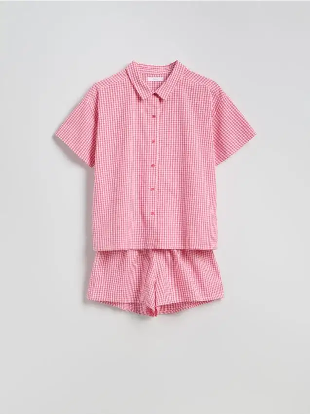 Set pigiama da due pezzi in cotone Colore orchidea