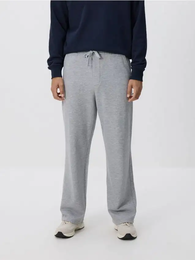 Pantaloni da tuta in misto cotone Colore grigio chiaro