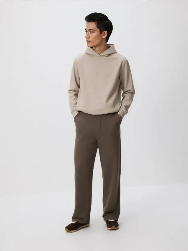 Pantaloni da tuta in misto cotone Colore caffè