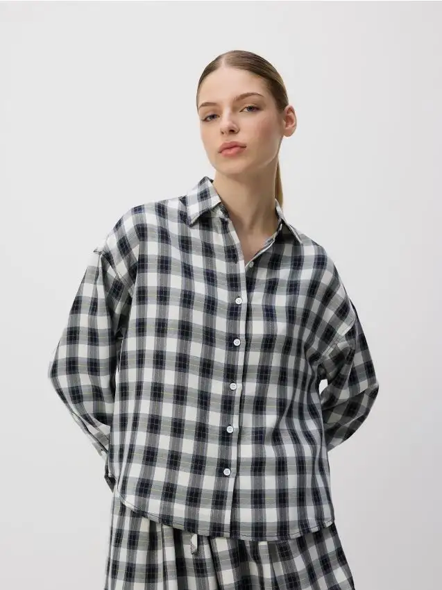 Camicia a quadri Colore nero