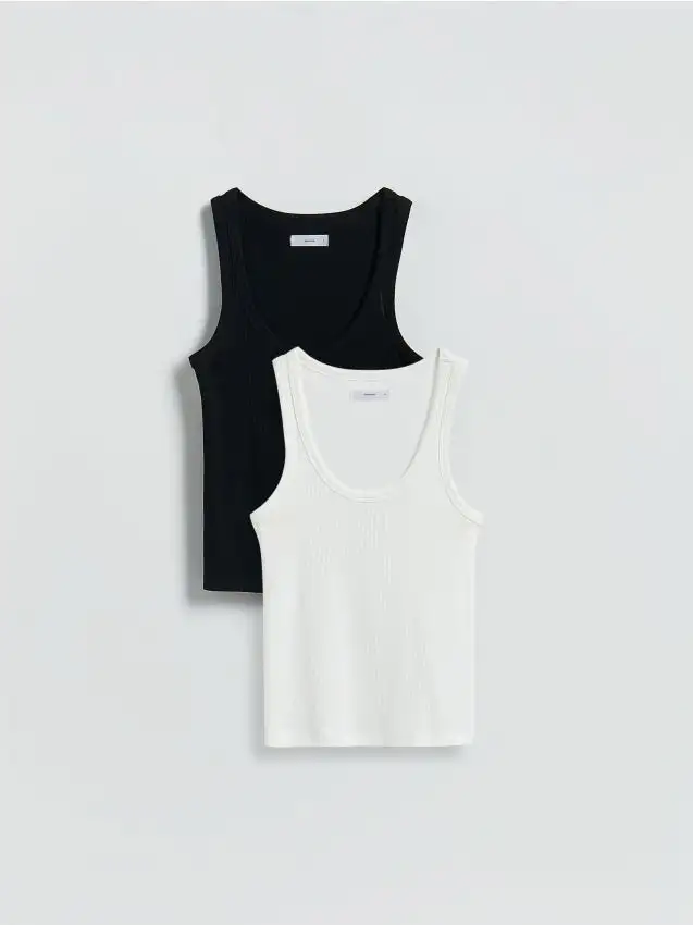 Top a coste 2 pack Colore nero