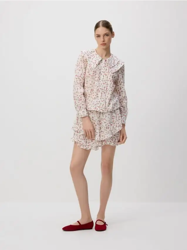 Camicia floreale Colore rosa pastello