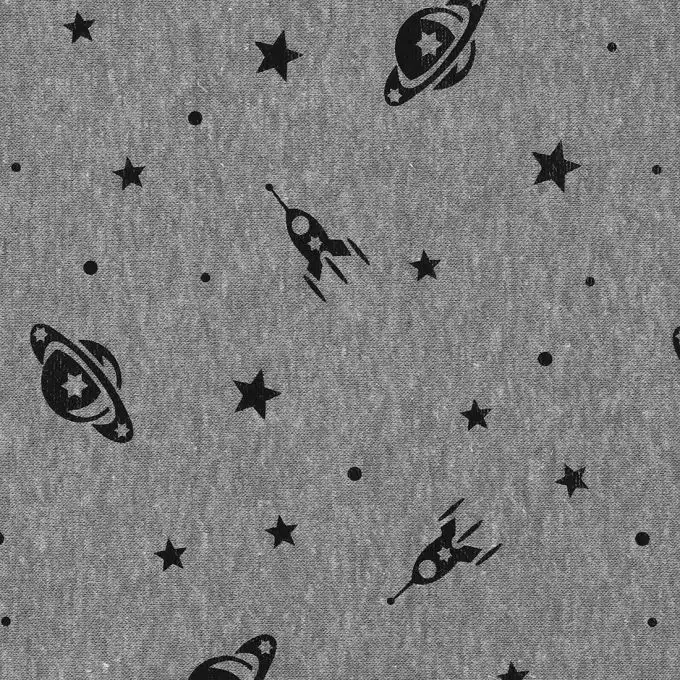 molleton felpa con foil stelle grigio chiaro