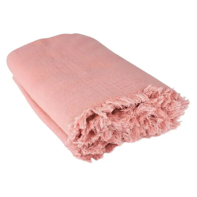 Plaid in cotone rosa