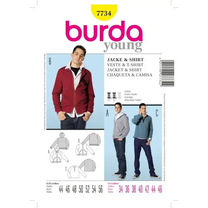 Modello giacca camicia - Burda n7734