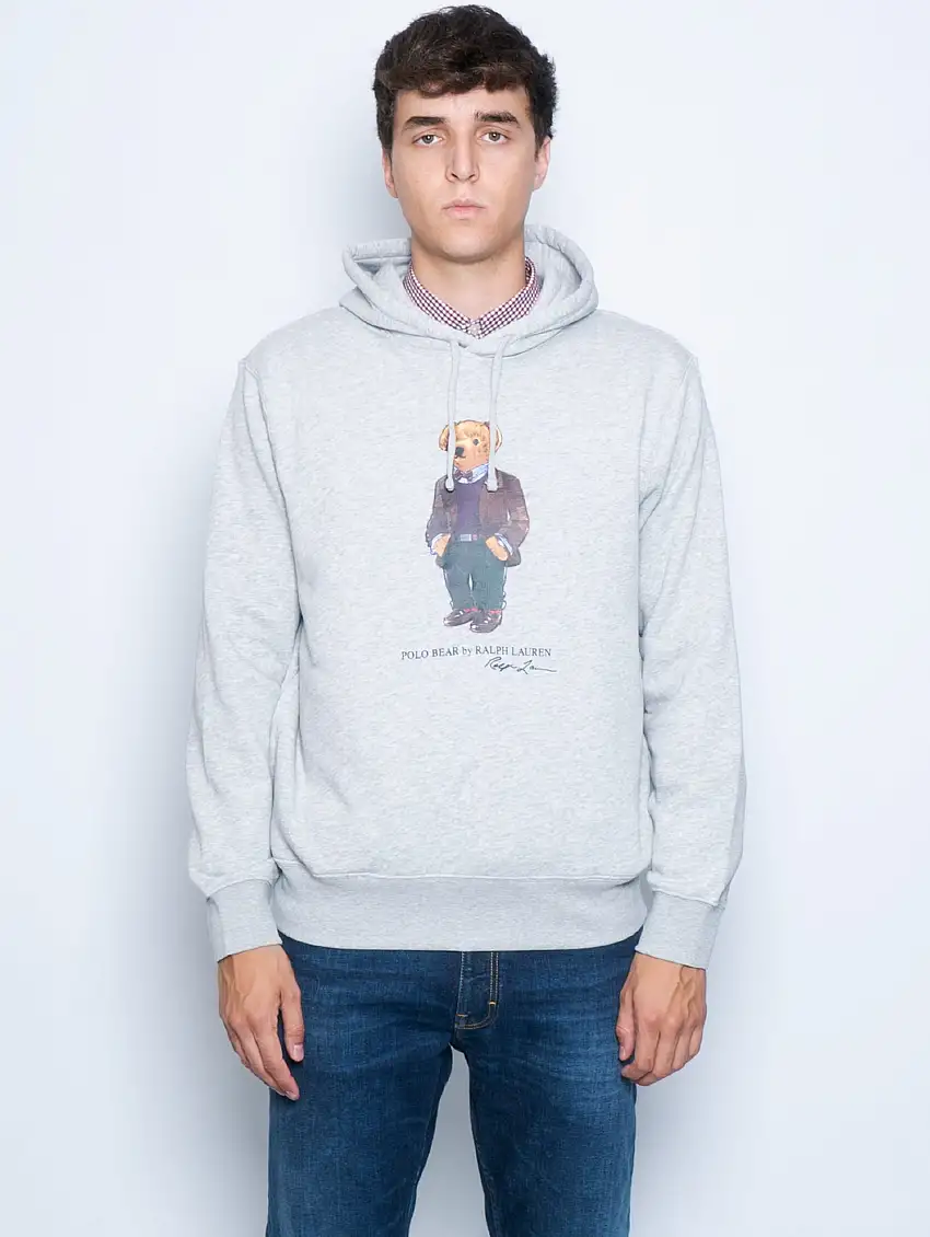Felpa con Cappuccio Polo Bear Grigio