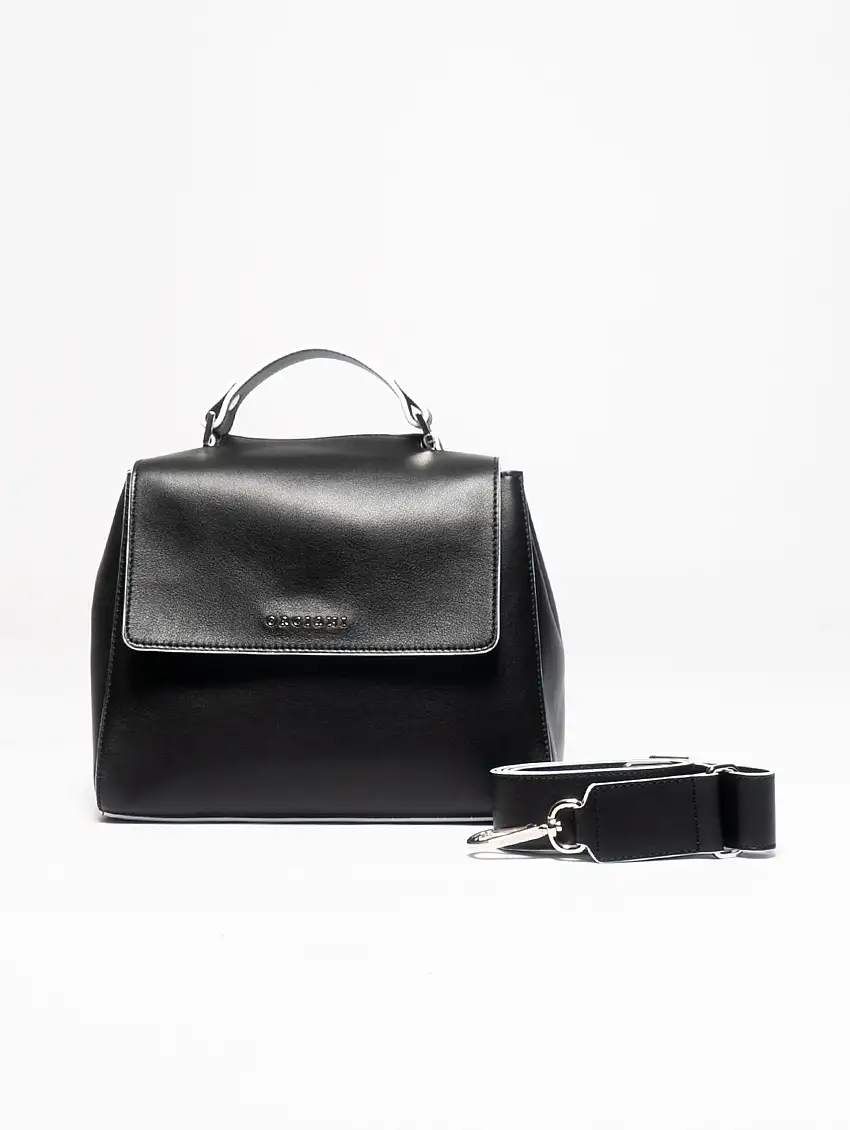 Borsa Sveva con Bordi a Contrasto Nera