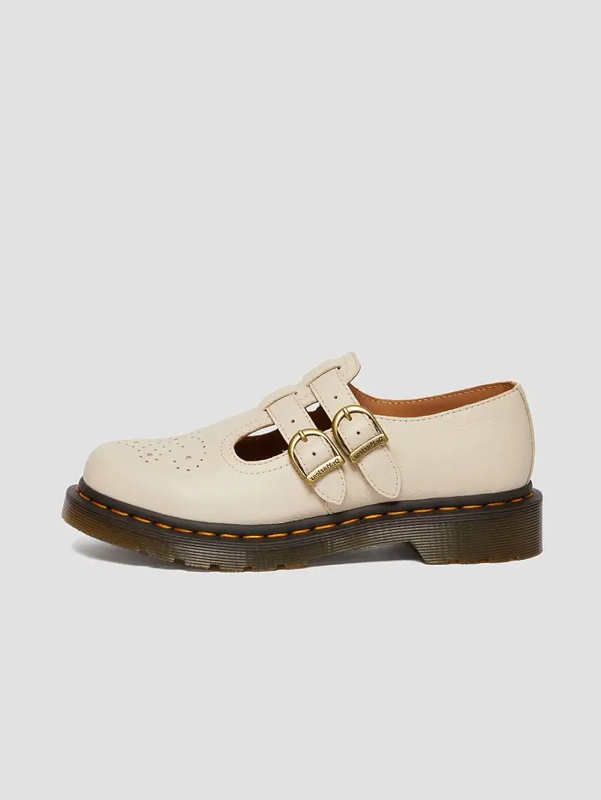 Scarpe Mary Jane in Pelle Virginia Beige