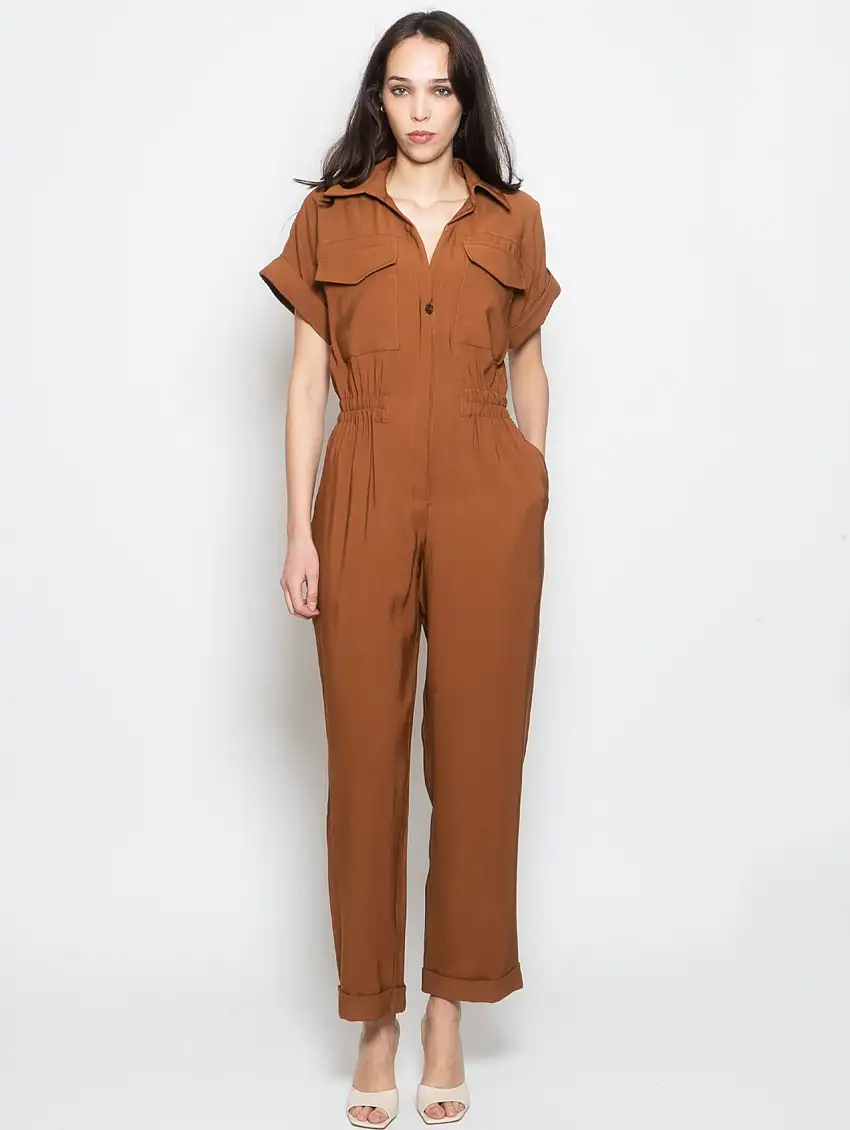 Tuta con Maniche Corte Cacao