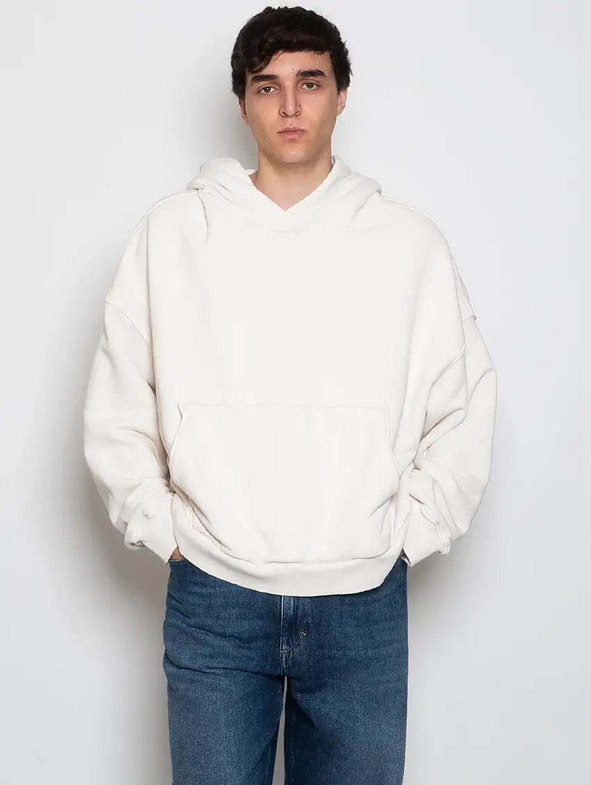 Felpa con Cappuccio Crema