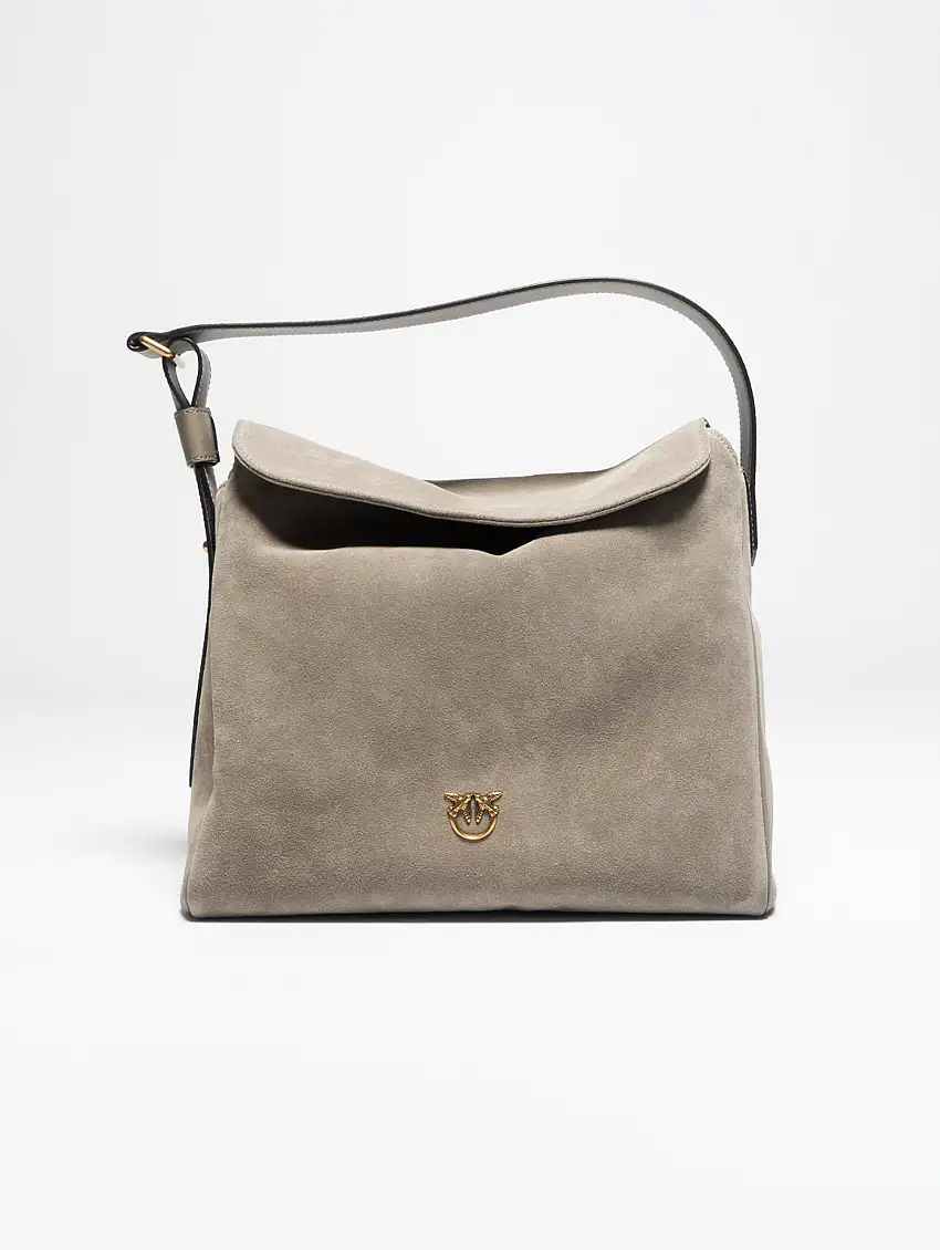 Borsa a Mano in Suede Noce