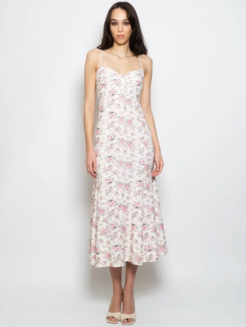 Abito Lungo Bustier Floreale