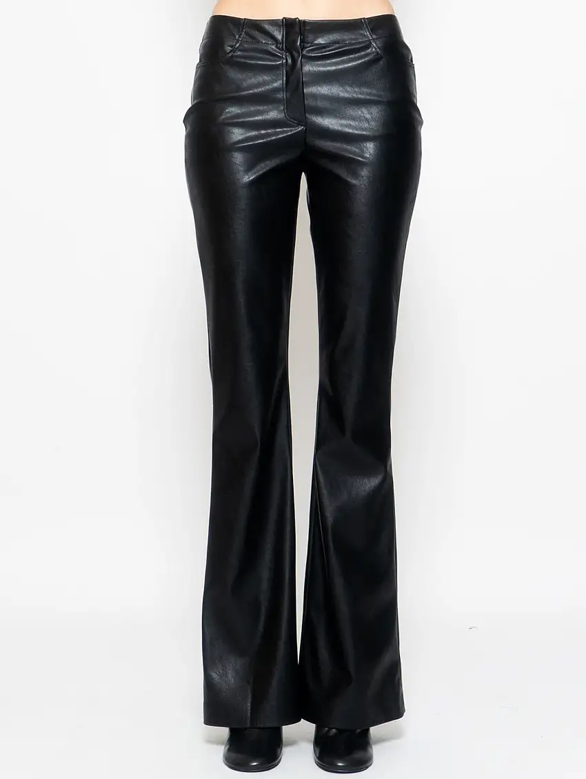 Pantaloni in Similpelle Nero